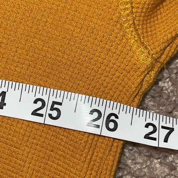 LOU & GREY MUSTARD HENLEY WAFFLE Knit LONG SLEEVE T SHIRT Sz. XLP - Picture 12 of 13